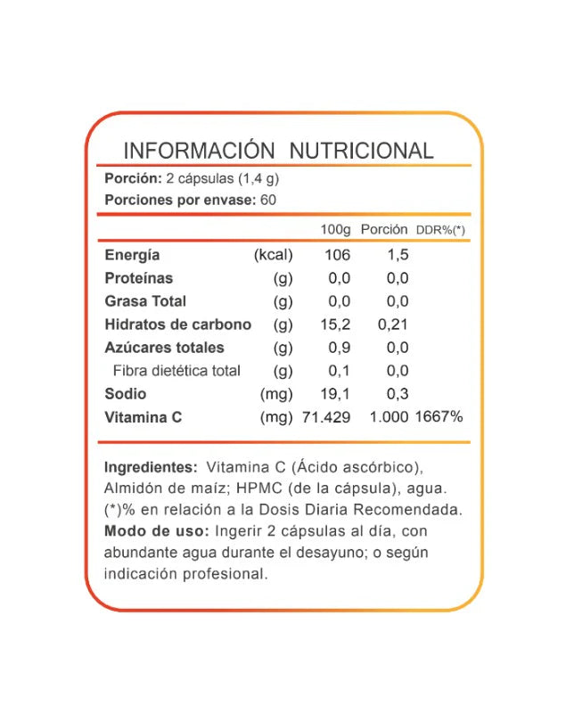 Vitamina C - FNL - Vitaminas y minerales