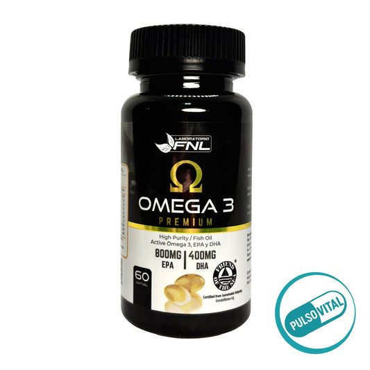 OMEGA 3 PREMIUM – FNL- Ácidos Grasos Esenciales- Cuidado articular y muscular - Bienestar mental y estrés