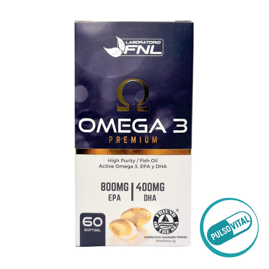 OMEGA 3 PREMIUM – FNL- Ácidos Grasos Esenciales- Cuidado articular y muscular - Bienestar mental y estrés